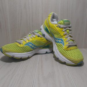 Saucony Shadow Genesis Neon Yellow Womens Running Shoes Size 7.5 Good Condition